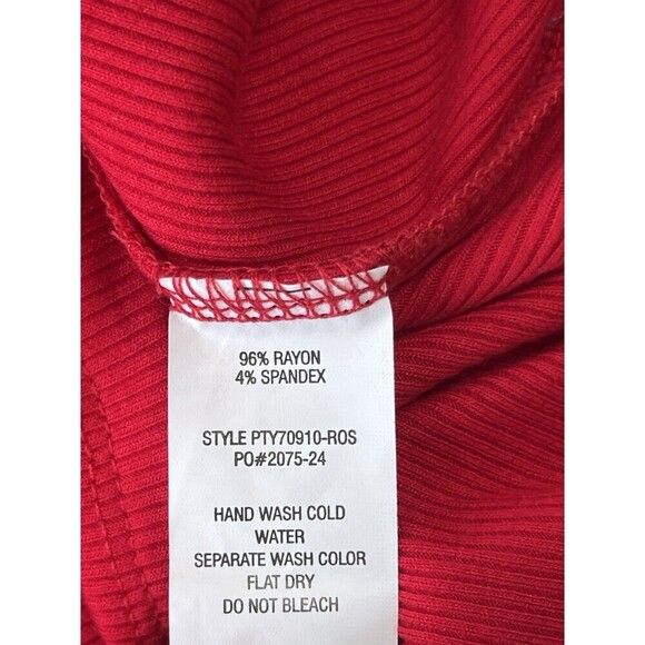 Frankee & Skylaar Short Sleeve Red White Ribbon Romantic Cottage Core Top 3X NEW - Picture 7 of 8